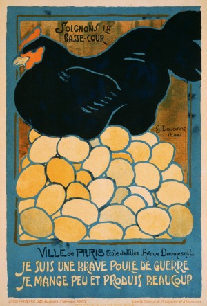 I am a good war hen, propaganda poster in 1916